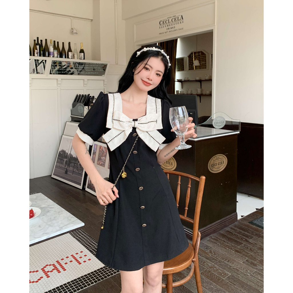 ZHELIHANGFEI Đầm Dáng Ôm Cỡ Lớn Đính Nơ Phong Cách Pháp Thời Trang Quyến Rũ Cho Nữ