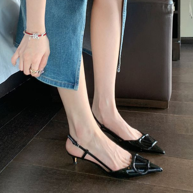 Giày Sandal Cao Gót Mũi Nhọn Thời Trang Mùa Hè Dành Cho Nữ