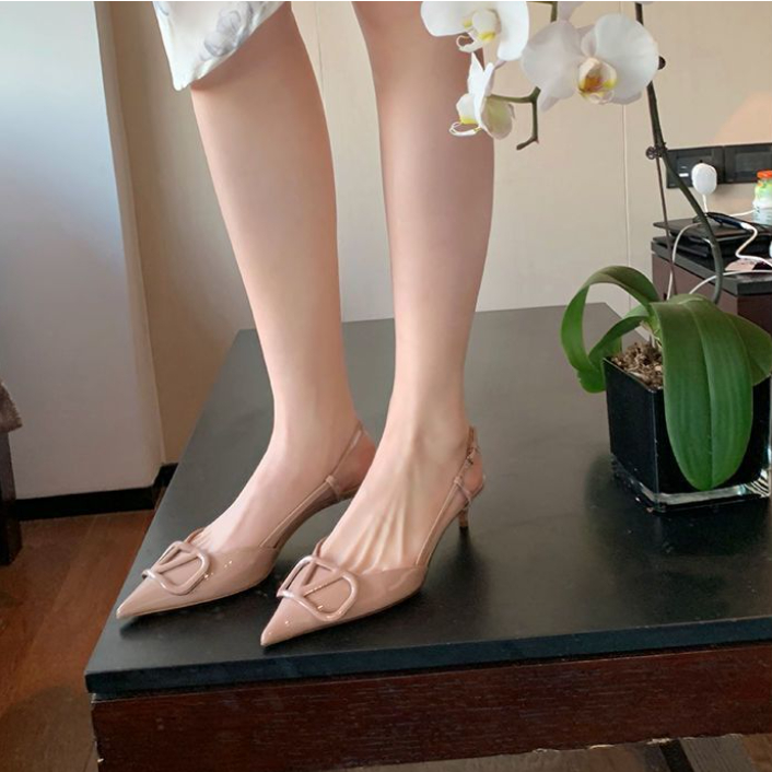 Giày Sandal Cao Gót Mũi Nhọn Thời Trang Mùa Hè Dành Cho Nữ