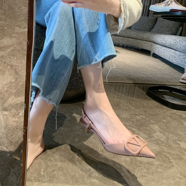 Giày Sandal Cao Gót Mũi Nhọn Thời Trang Mùa Hè Dành Cho Nữ