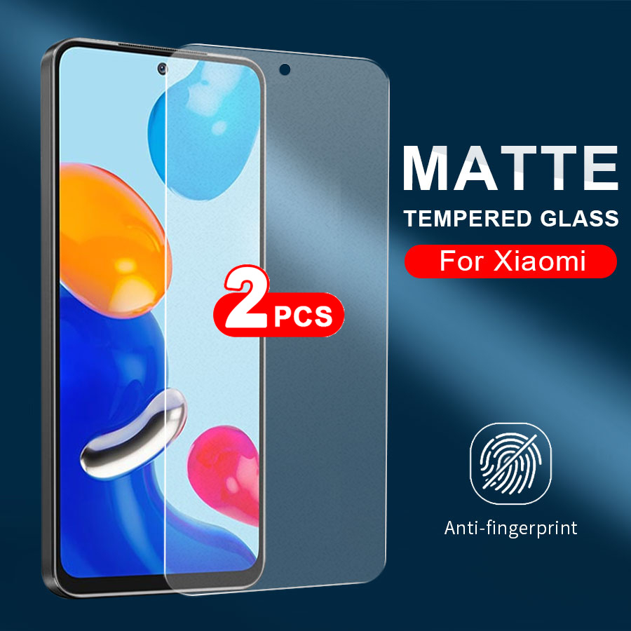 2P Kính Cường Lực Nhám Bảo Vệ Màn Hình Cho Xiaomi Redmi Note 12 Pro+ 11s 10S 9s 7 Pro 9A 10A 9C 10C 8A K40 K30 K20 Pro Mi 11T 10T 9T Pro Poco F2 F3 M3 X5 X3 NFC