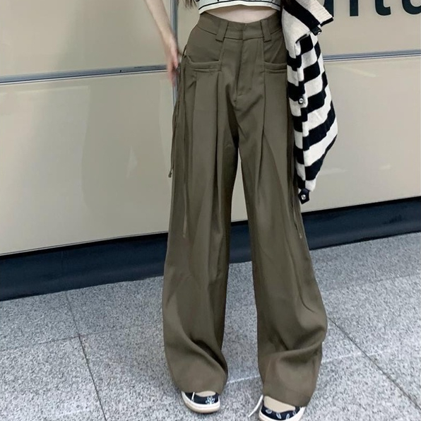 Quần Dài Ống Rộng Phong Cách Mỹ Thời Trang Mùa Hè Cho Nữ