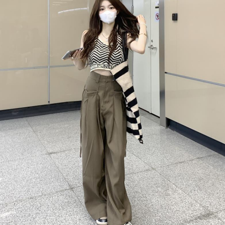 Quần Dài Ống Rộng Phong Cách Mỹ Thời Trang Mùa Hè Cho Nữ