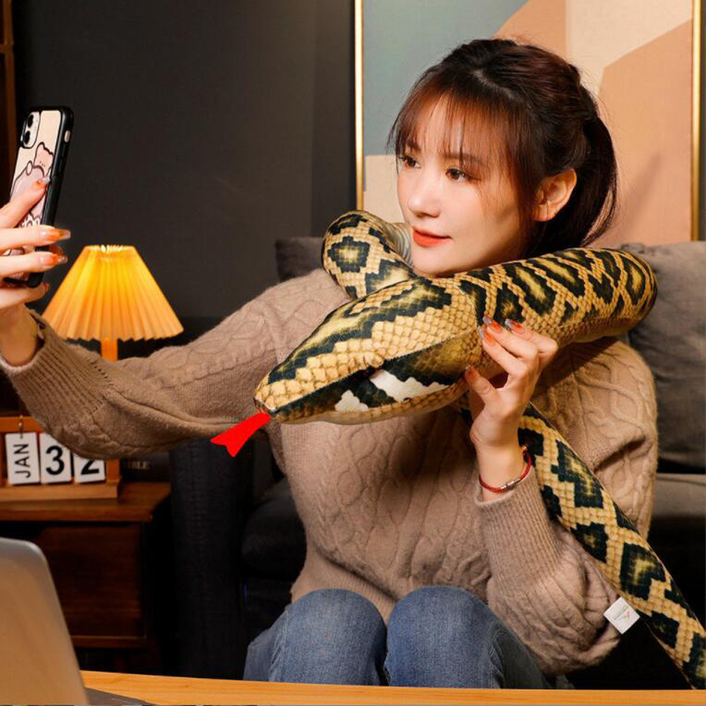 Đồ chơi nhồi bông Hình Rắn Hổ Mang Dễ Thương Cho Bé