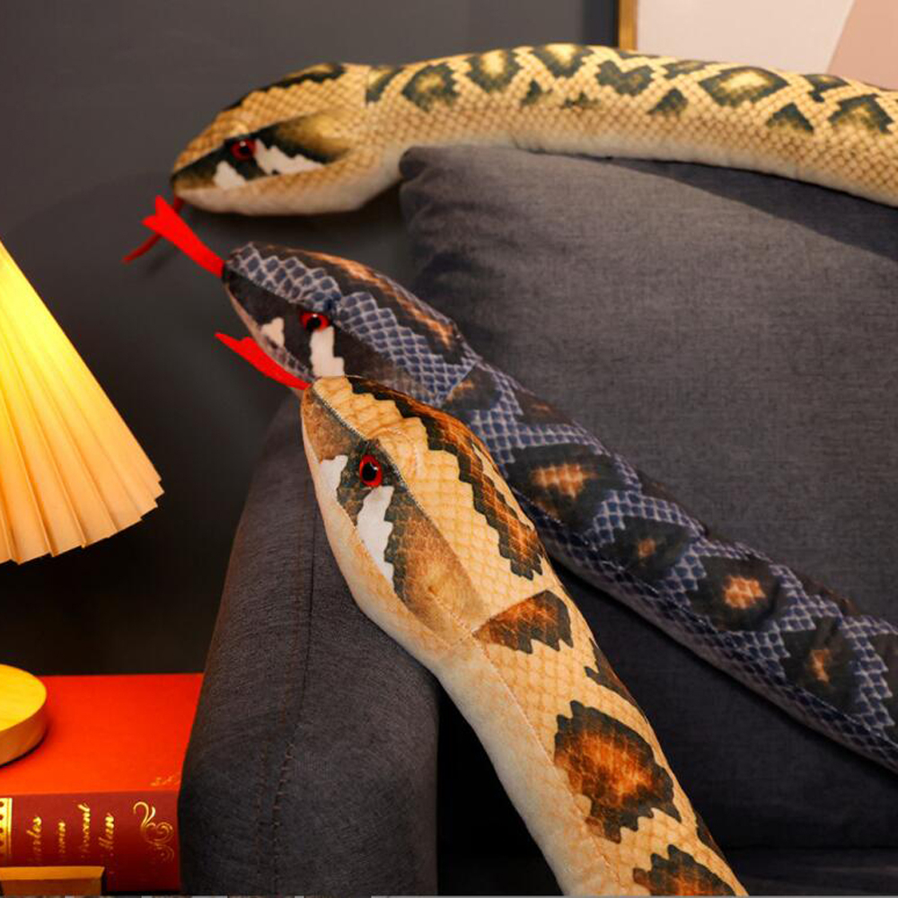 Đồ chơi nhồi bông Hình Rắn Hổ Mang Dễ Thương Cho Bé