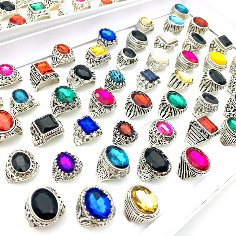 Bán Sỉ 20 Nhẫn Đá Bạc Thời Trang Cho Nam Và Nữ