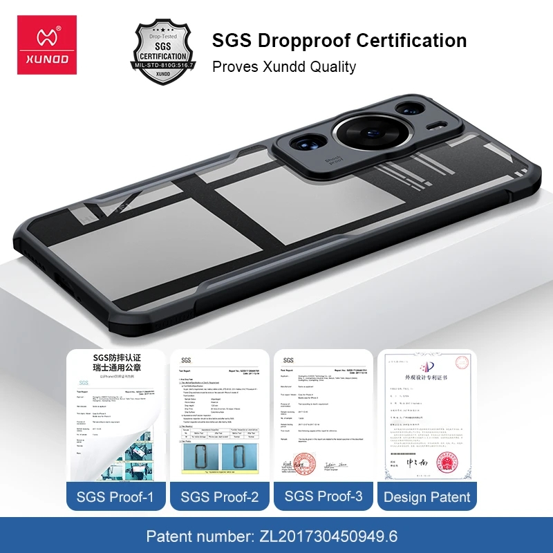 XUNDD Ốp Điện Thoại Trong Suốt Có Túi Khí Chống Sốc Cho Huawei P60 Pro P60 Art P60Pro
