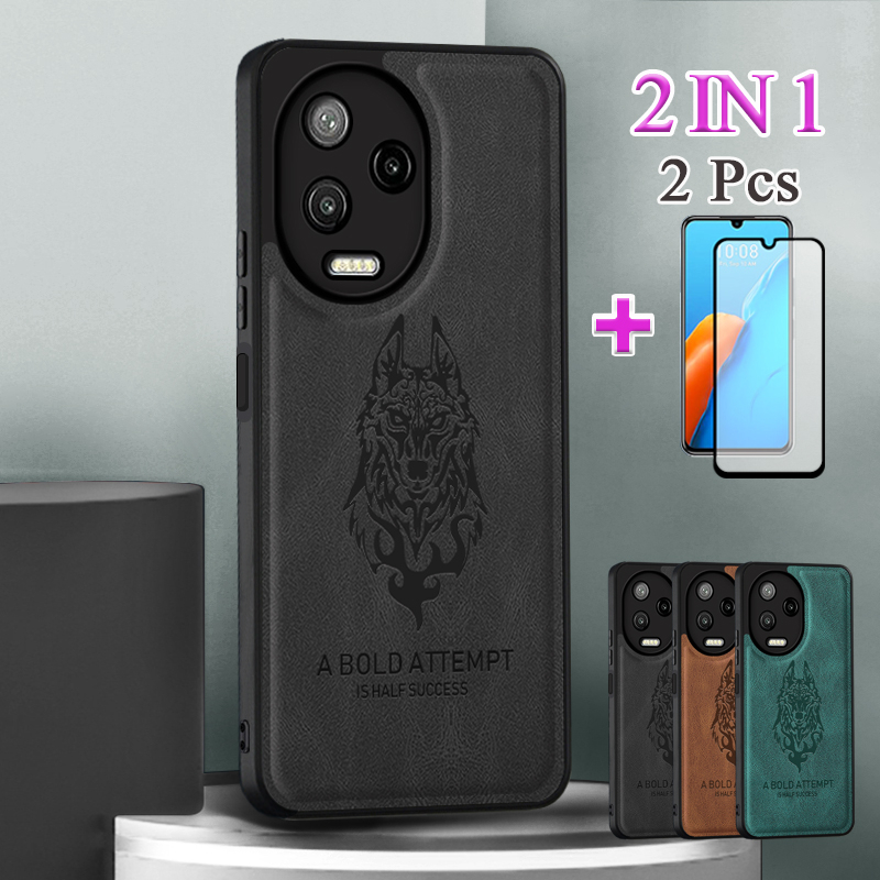 Bao Da Điện Thoại Mặt Nhám Bảo Vệ Toàn Diện 2 Trong 1 Cho Infinix Note 12 2023