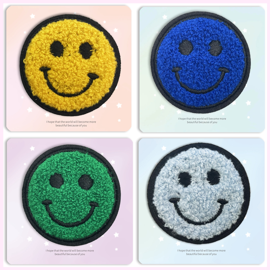 Miếng Vá Thêu Hình Mặt Cười Hoạt Hình Dùng Trang Trí Quần Áo/Túi Xách/Túi Xách