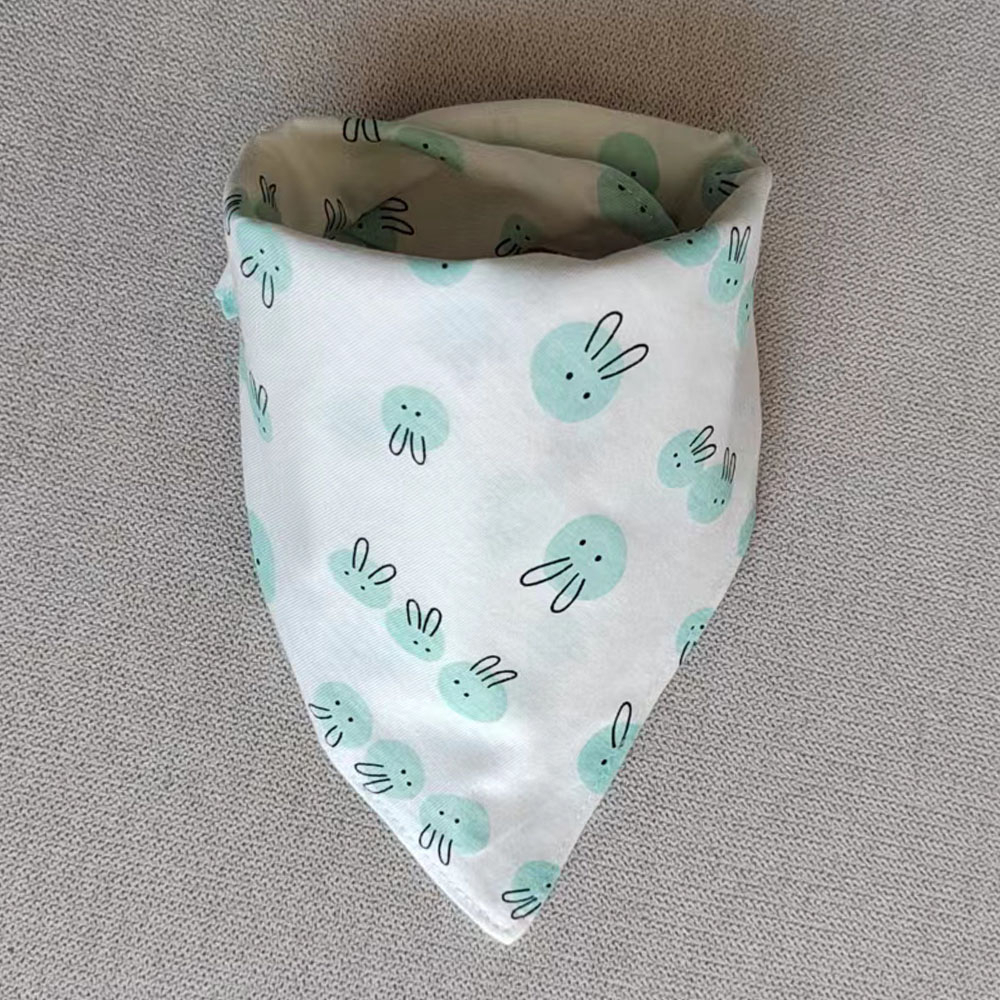 Yếm Ăn Cotton Hình Tam Giác In Họa Tiết Hoạt Hình Dễ Thương Dành Cho Các Bé