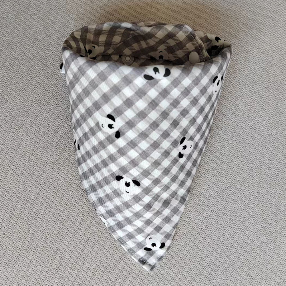 Yếm Ăn Cotton Hình Tam Giác In Họa Tiết Hoạt Hình Dễ Thương Dành Cho Các Bé