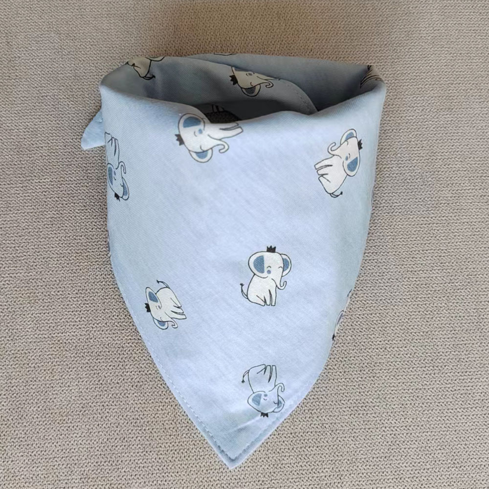 Yếm Ăn Cotton Hình Tam Giác In Họa Tiết Hoạt Hình Dễ Thương Dành Cho Các Bé