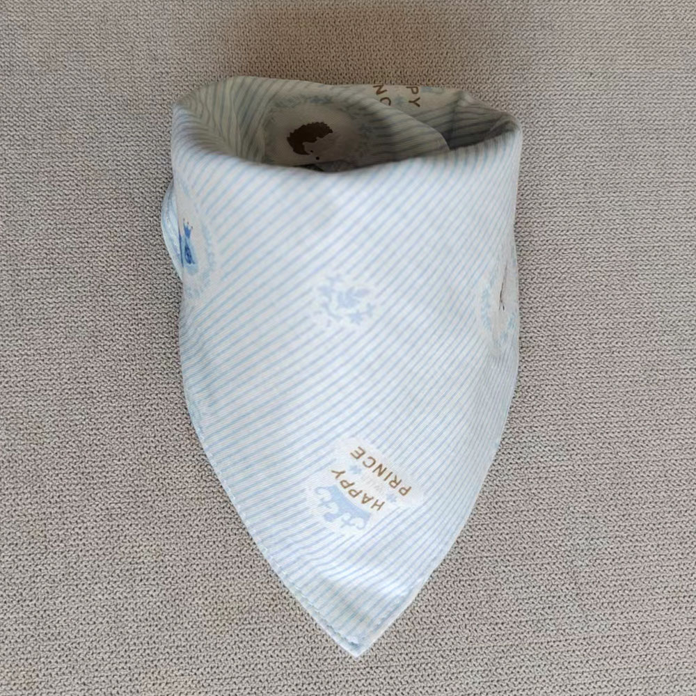 Yếm Ăn Cotton Hình Tam Giác In Họa Tiết Hoạt Hình Dễ Thương Dành Cho Các Bé
