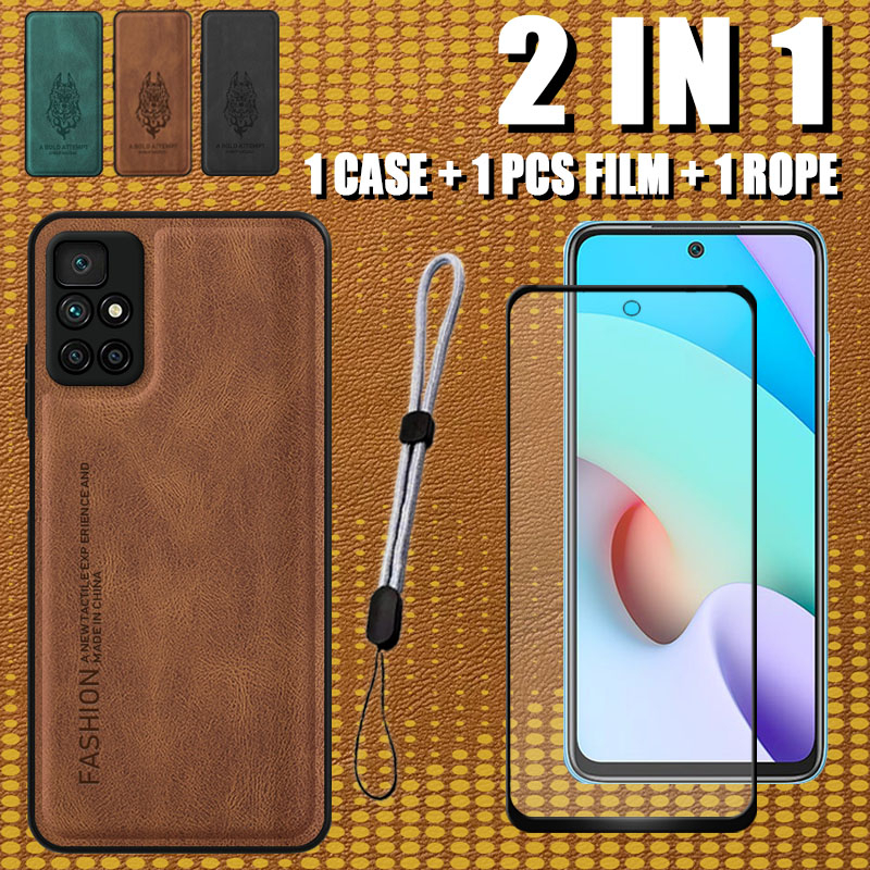 Ốp Điện Thoại Da 2 Trong 1 Có Dây Đeo Bảo Vệ Màn Hình Điều Chỉnh Được Cho Redmi 10 4G Redmi 10 Prime Redmi Note 11 4G