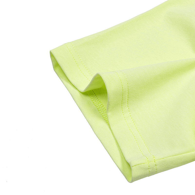 Áo Thun Cotton Cổ Tròn Tay Ngắn In Chữ p-lm-Pure Màu Xanh Lá Dạ Quang Phong Cách Đường Phố Cho Nam Và Nữ