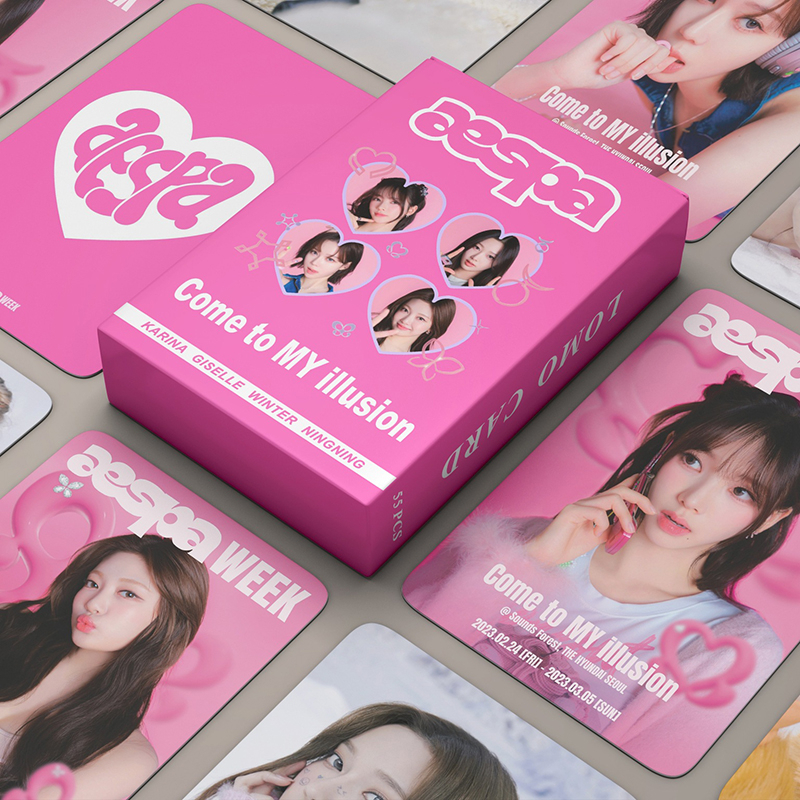Hộp 54 Tấm Thẻ Ảnh LOMO Các Thành Viên Nhóm Nhạc Nữ aespa