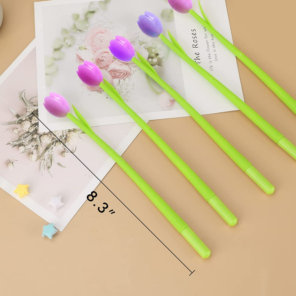 Bút Bi Mực Gel Hình Bông Hoa Thay Đổi Màu Sắc Ngòi 0.38mm