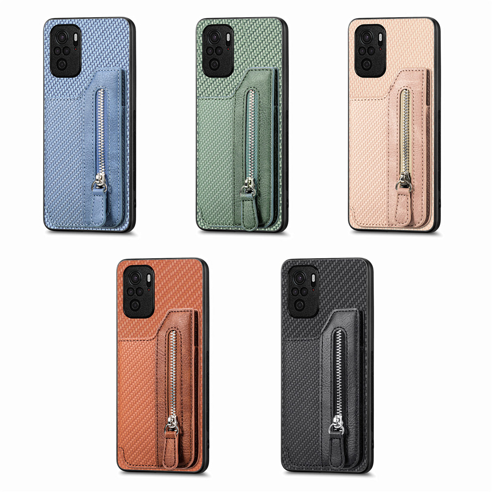 Ốp Điện Thoại Họa Tiết Sợi Carbon Kèm Ngăn Đựng Thẻ Cho Redmi note 11 11s 10s 10 pro 10A 10C 12C 10A 12 Turbo 4G 5G