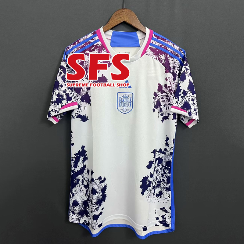 Áo Thun Bóng Đá 2023 World-Cup Tây Ban Nha Jersey S-2XL