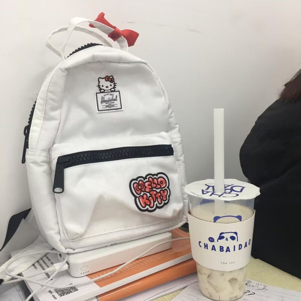Ba Lô Hello Kitty Đính Nơ Đáng Yêu Cho Nữ