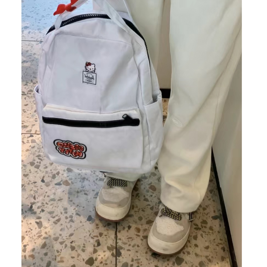 Ba Lô Hello Kitty Đính Nơ Đáng Yêu Cho Nữ