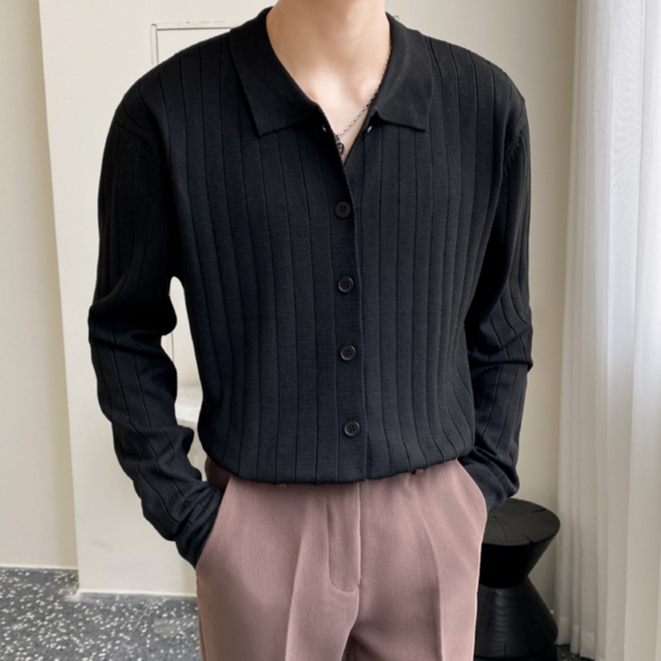 Áo Khoác Cardigan Dệt Kim Mỏng Dáng Ôm Màu Sắc Nhẹ Nhàng Size M-3xl Thời Trang Mùa Thu Cho Nam