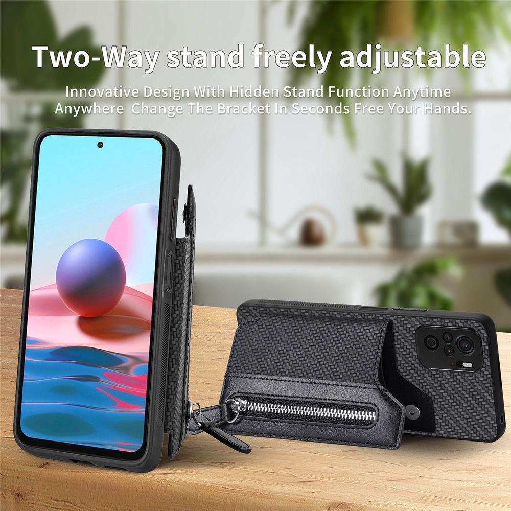 Ốp Điện Thoại Họa Tiết Sợi Carbon Kèm Ngăn Đựng Thẻ Cho Redmi note 11 11s 10s 10 pro 10A 10C 12C 10A 12 Turbo 4G 5G