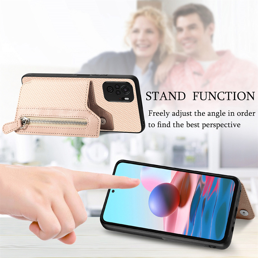 Ốp Điện Thoại Họa Tiết Sợi Carbon Kèm Ngăn Đựng Thẻ Cho Redmi note 11 11s 10s 10 pro 10A 10C 12C 10A 12 Turbo 4G 5G