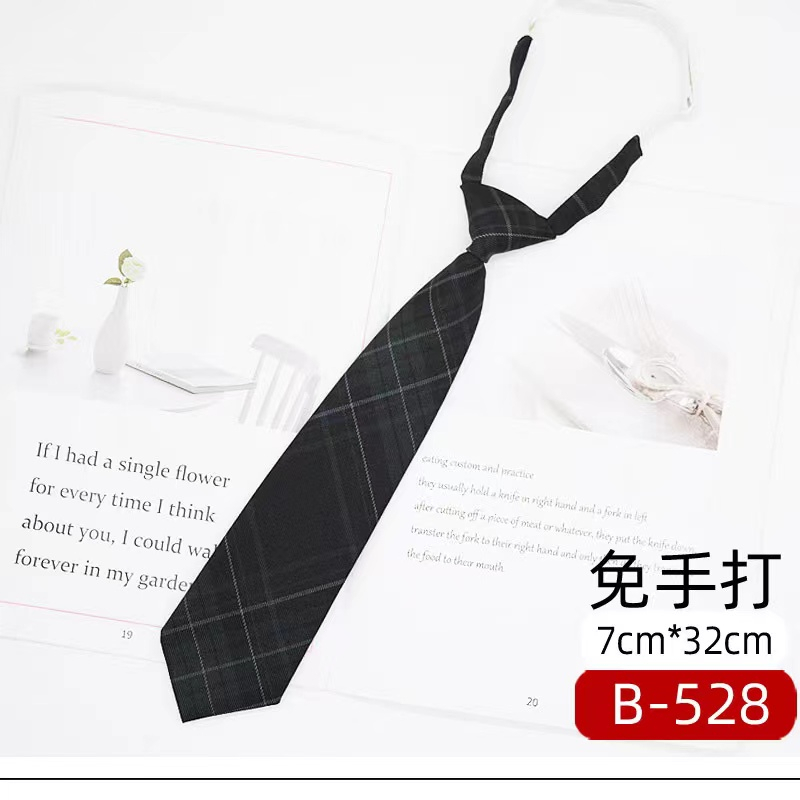 Cà Vạt Sọc Ca Rô Đen Xám Thời Trang Cho Nam Nữ