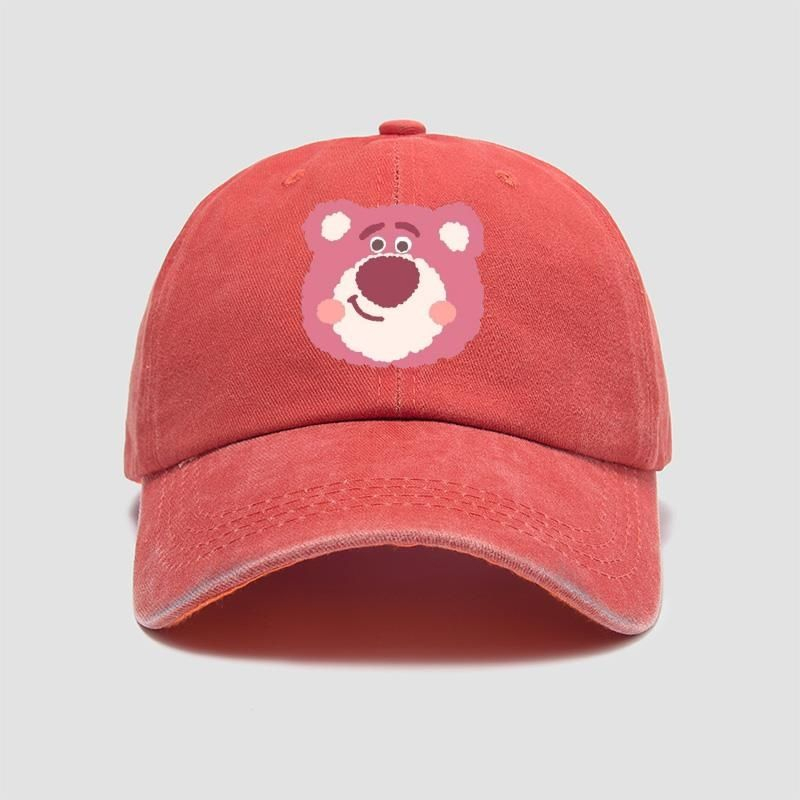 Mũ Lưỡi Trai Hình Gấu Và Dâu Tây Chống Nắng Cho Nam Và Nữ