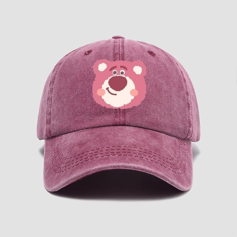 Mũ Lưỡi Trai Hình Gấu Và Dâu Tây Chống Nắng Cho Nam Và Nữ