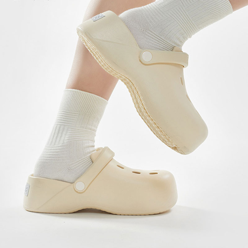 Dép Nhựa EVA Đế Dày Tăng Chiều Cao Thoải Mái Màu Trơn Thời Trang Mùa Hè Cho Nam Và Nữ