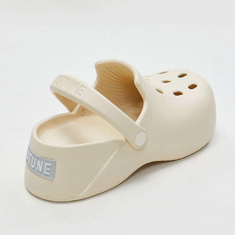 Dép Nhựa EVA Đế Dày Tăng Chiều Cao Thoải Mái Màu Trơn Thời Trang Mùa Hè Cho Nam Và Nữ