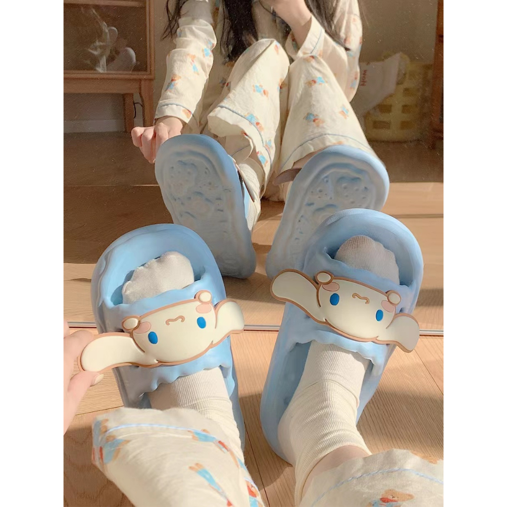 🔥đế cao 3cm🔥Dép bánh mì nữ sandal Đáy dày chống trượt chống nước Phim hoạt hình dễ thương