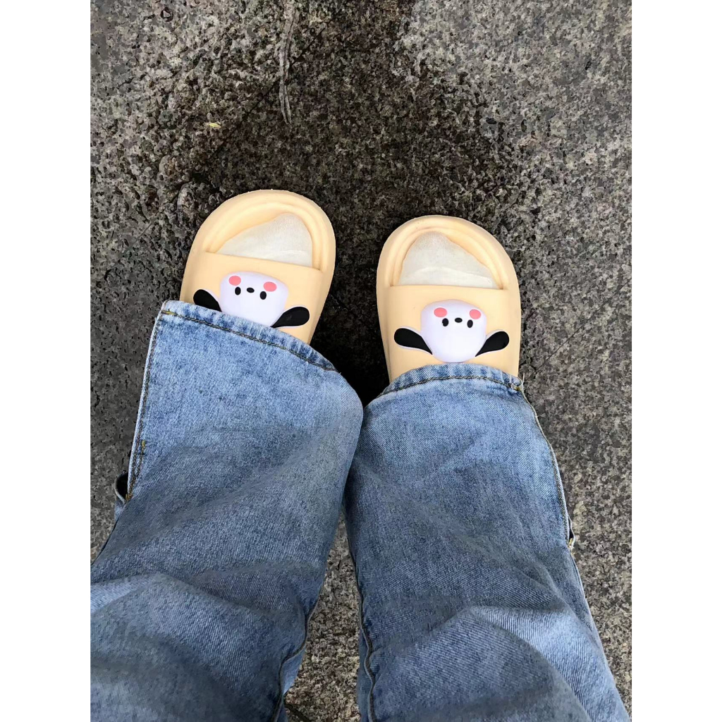 🔥đế cao 3cm🔥Dép bánh mì nữ sandal Đáy dày chống trượt chống nước Phim hoạt hình dễ thương