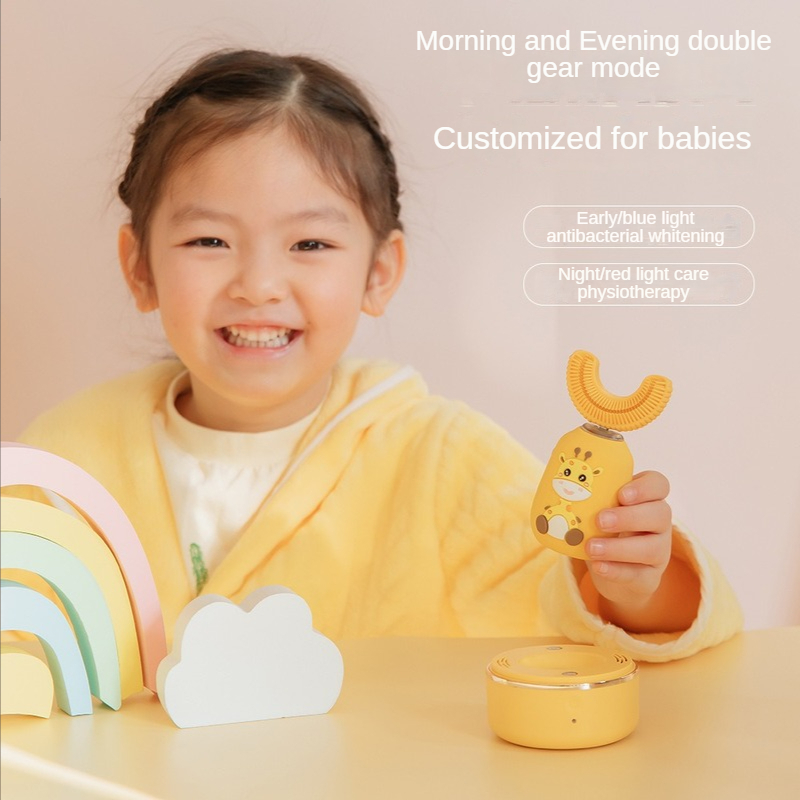 Bàn Chải Đánh Răng Điện Siêu Âm Hình Chữ U Cho Bé