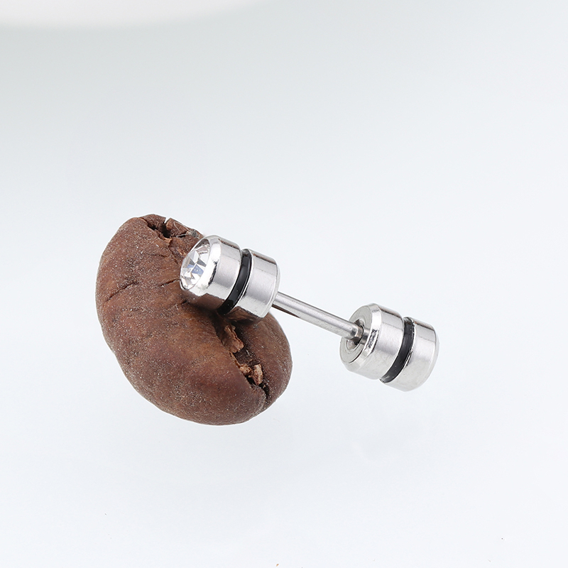 1 Cặp Bông Tai Thép Titan Bạc 925 Đính Đá Zircon Nhiều Màu Sắc 3.5MM Cho Nam Nữ