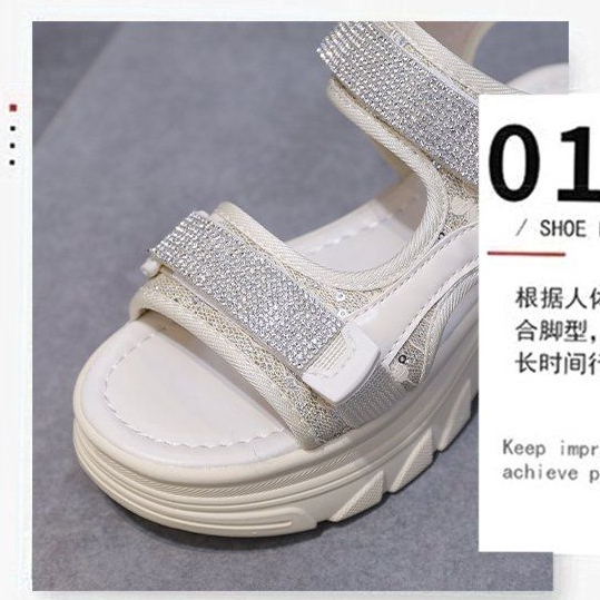 Xăng đan Thể Thao Đế Dày 6cm Thời Trang Mùa Hè Cho Nữ