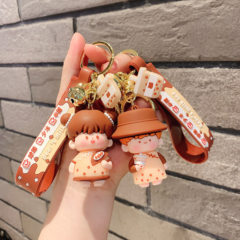 Móc Khóa Hình Ly Trà Sữa Hoạt Hình Dễ Thương