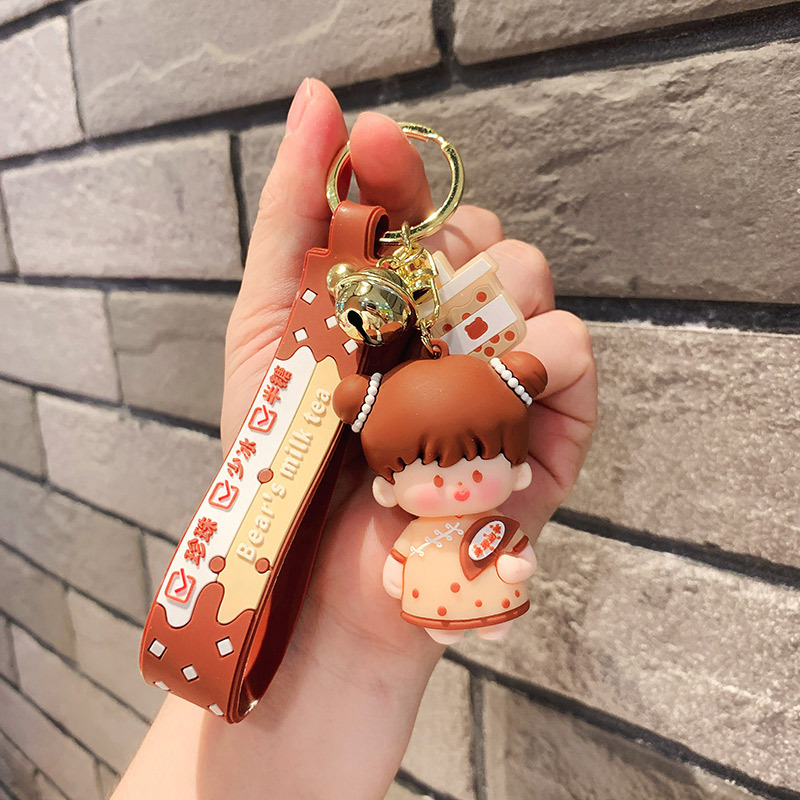 Móc Khóa Hình Ly Trà Sữa Hoạt Hình Dễ Thương