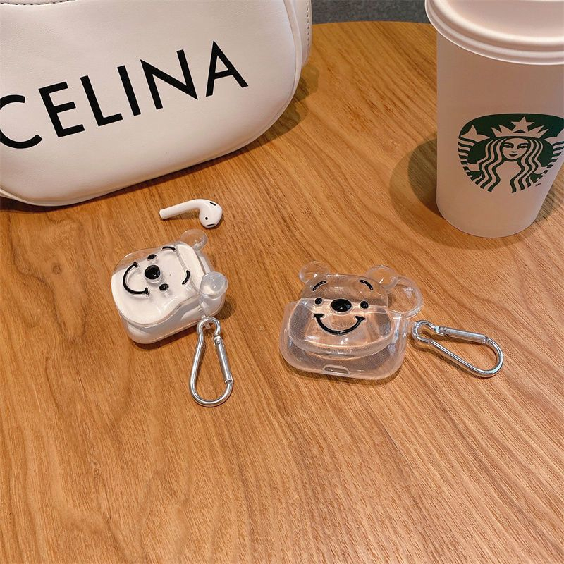 Ốp Hộp Đựng Tai Nghe Nhét Tai Silicon Hình Gấu Pooh Cho Airpods 3 2 1 pro pro2 Airpods 1 / 2 / 3 / pro / pro2