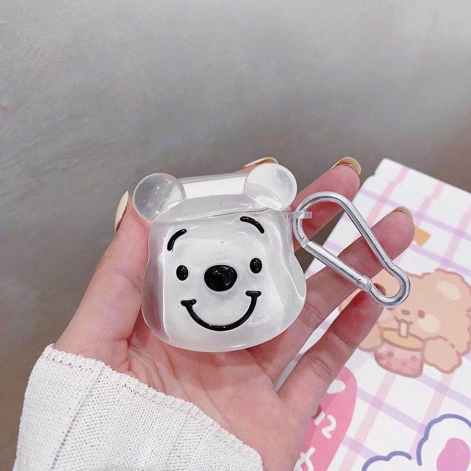 Ốp Hộp Đựng Tai Nghe Nhét Tai Silicon Hình Gấu Pooh Cho Airpods 3 2 1 pro pro2 Airpods 1 / 2 / 3 / pro / pro2