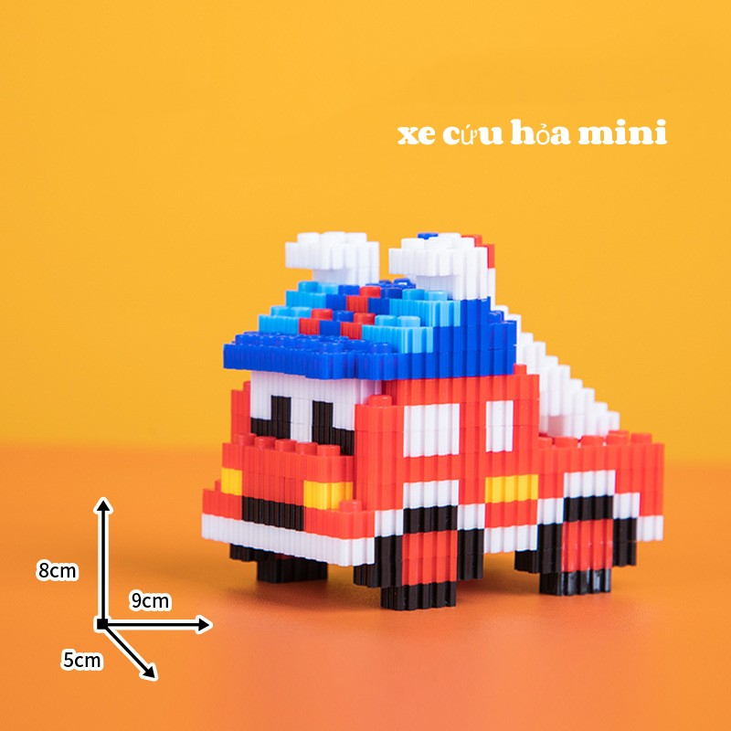 Đồ Chơi Lắp Ráp Mô Hình Xe Hơi Hoạt Hình mini Dễ Thương Có Nhiều Mẫu Mã Đa Dạng