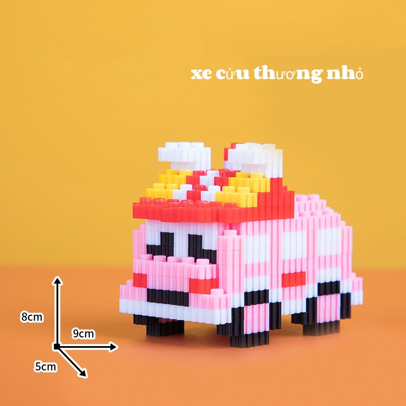Đồ Chơi Lắp Ráp Mô Hình Xe Hơi Hoạt Hình mini Dễ Thương Có Nhiều Mẫu Mã Đa Dạng