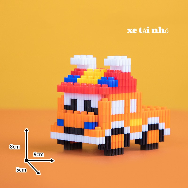 Đồ Chơi Lắp Ráp Mô Hình Xe Hơi Hoạt Hình mini Dễ Thương Có Nhiều Mẫu Mã Đa Dạng