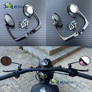 / [Mjmoto] Gương chiếu hậu xe máy có ốc vít 8 / 10mm Tròn Retro Sửa đổi Xe máy Cafe Racer Gương chiếu hậu đa năng