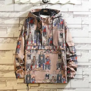 Áo Khoác Chui Đầu Dáng Rộng Có Khóa Kéo Phong Cách Hip Hop Hàn Quốc Thời Trang Xuân Thu Cho Nữ