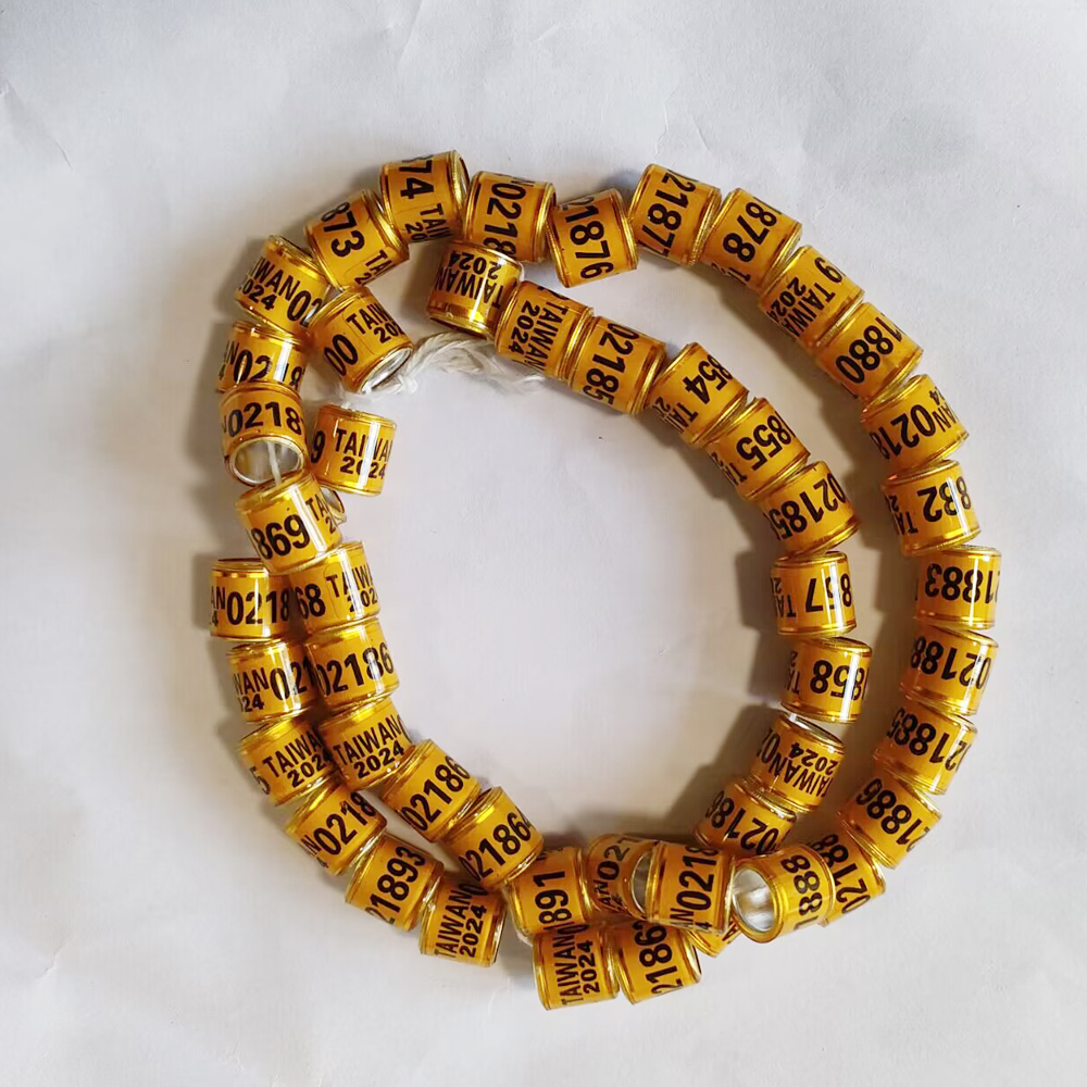 Bộ 50 2024 / 2025 Bồ Câu Chân Vòng 8 Mm Vẹt Chân Nhẫn Chim Dụng Cụ Huấn Luyện Series Số Pigeon Nhẫn