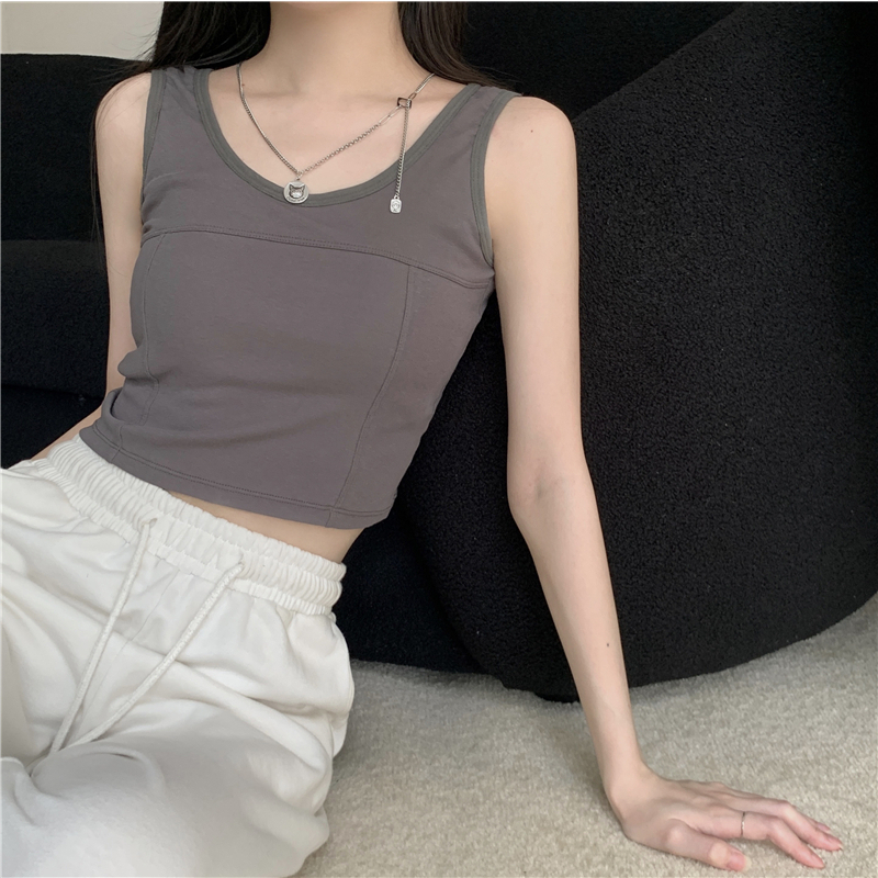 Lalisas Áo Thể Thao Hai Dây Có Mút Đệm Ngực Phong Cách Hàn Quốc Đơn Giản Cho Nữ