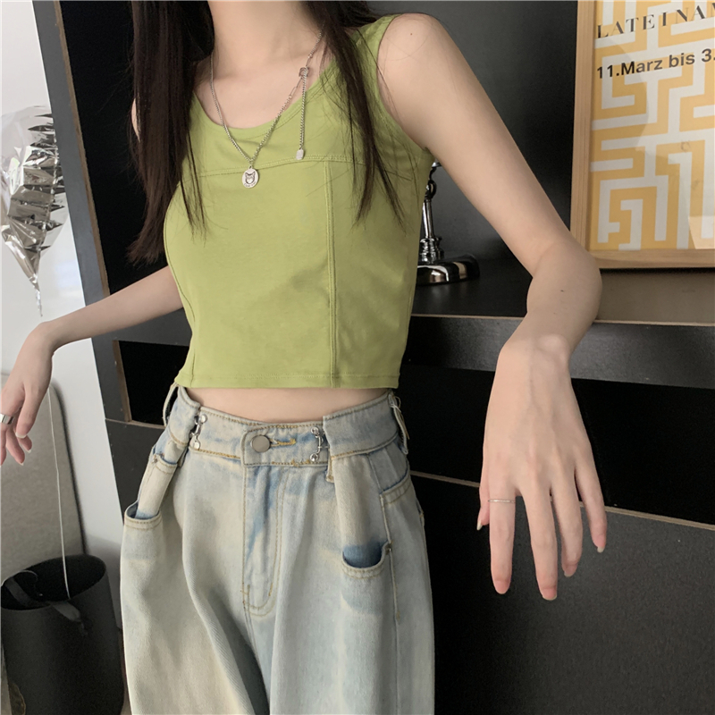 Lalisas Áo Thể Thao Hai Dây Có Mút Đệm Ngực Phong Cách Hàn Quốc Đơn Giản Cho Nữ